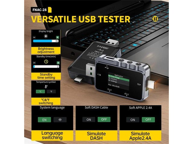 FNIRSI FNAC - 28 USB DIG VOLT/AMP - Multimeters & Voltmeters - 