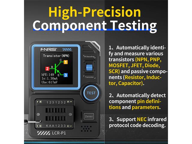 FNIRSI LCR - P1 TRANS/CAP TESTER - Component Testers - 