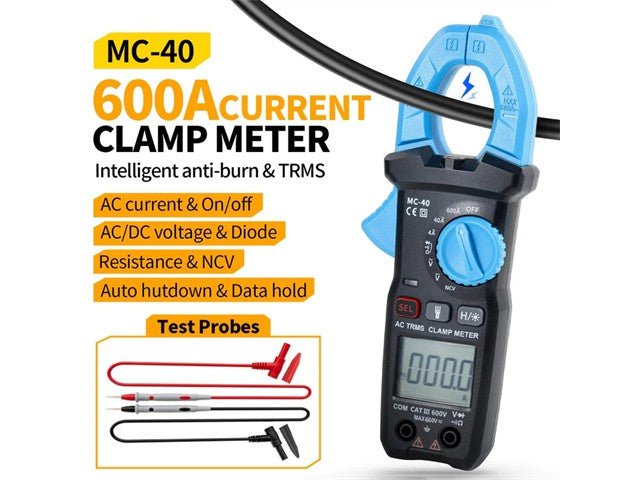 FNIRSI MC - 40 DIG CLAMP M/METER - Clamp Multimeters & Accessories - 