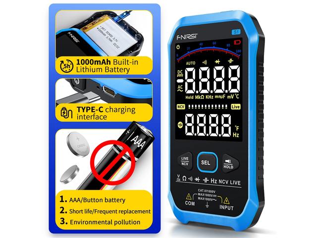 FNIRSI S1 DIGITAL MULTIMETER - Multimeters & Voltmeters - 