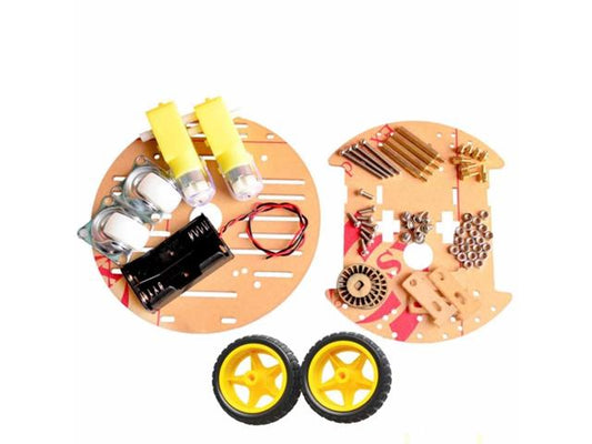 HKD 2WD ROUND 2 TIER CHASSIS KIT - Robot Chassis - 