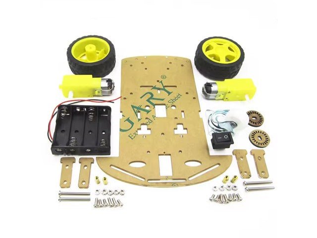 HKD CHASSIS 2WD KIT ACRYLIC - Robot Chassis - BMT CHASSIS 2WD KIT ACRYLIC