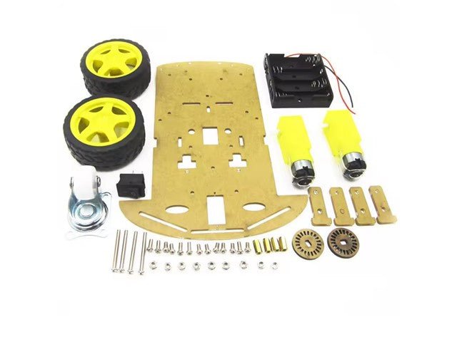 HKD CHASSIS 2WD KIT ACRYLIC - Robot Chassis - BMT CHASSIS 2WD KIT ACRYLIC