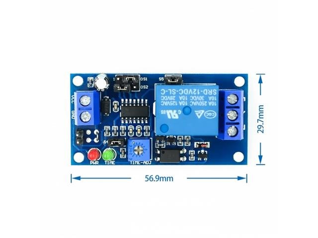 HKD TIMER RELAY BOARD 12V 1S - 1HR - Breakout boards / Shields / Modules - DGM TIMER RELAY BOARD 12V 1S - 1HR