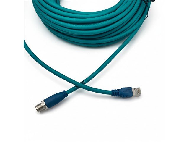M12 - M08X - T/RJ45 - T - 5.0 - PUR - CAT.6A - Industrial Leads - 