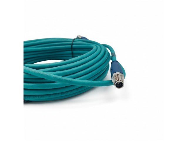M12 - M08X - T/RJ45 - T - 5.0 - PUR - CAT.6A - Industrial Leads - 