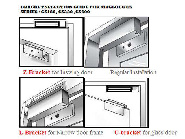 MAG LOCK CS320 Z-BRACKET - Access Automation -