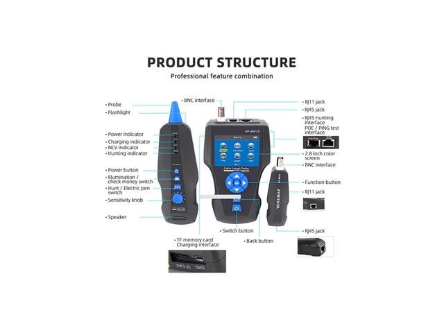 NF - 8601S TDR CABLE TESTER + POE - LAN/Telecom/Cable Testing - 