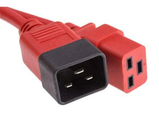 PWR EXT CAB IEC C19F-C20M 2M RD - Power Leads -