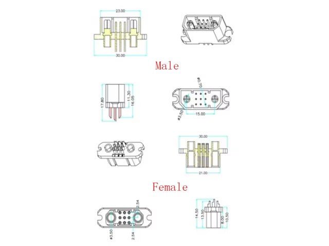 RC - VTOL 2+9 CONNECTOR PAIR - Power Connectors - 