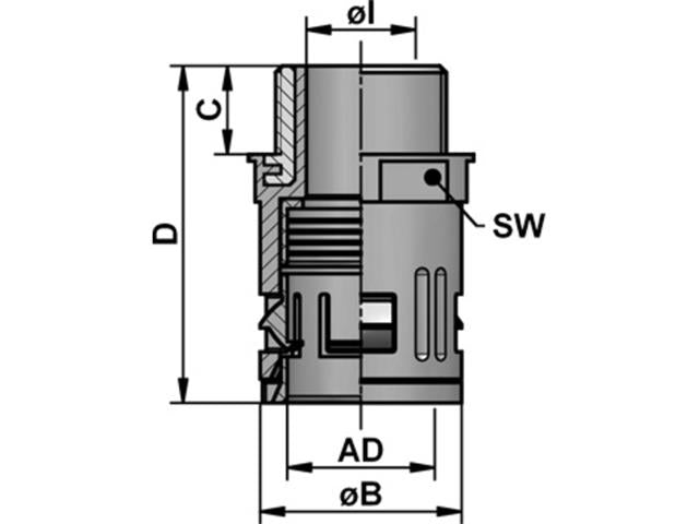RQGK-M AD42,5 M40 - Cable Fasteners & Fixings -