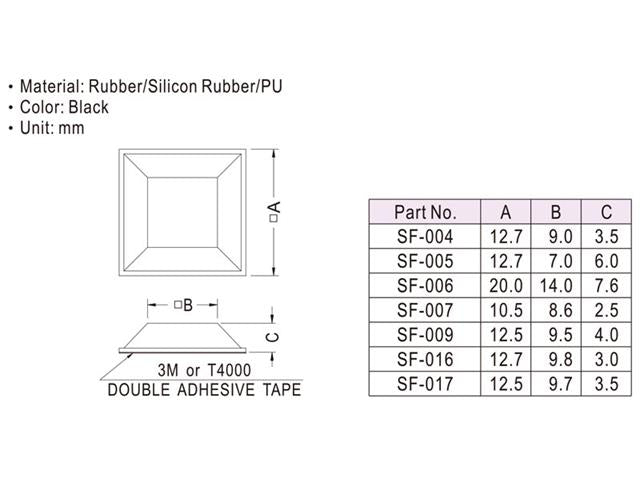 SF-005 BLACK - Fasteners Hardware -
