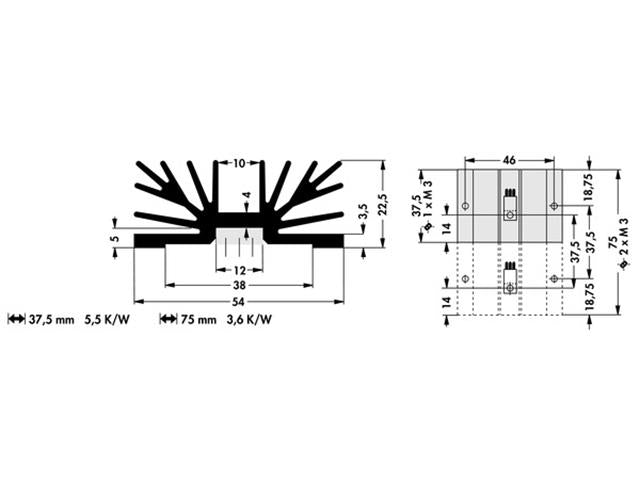 SK65-75SA2XM3 - Heatsinks -