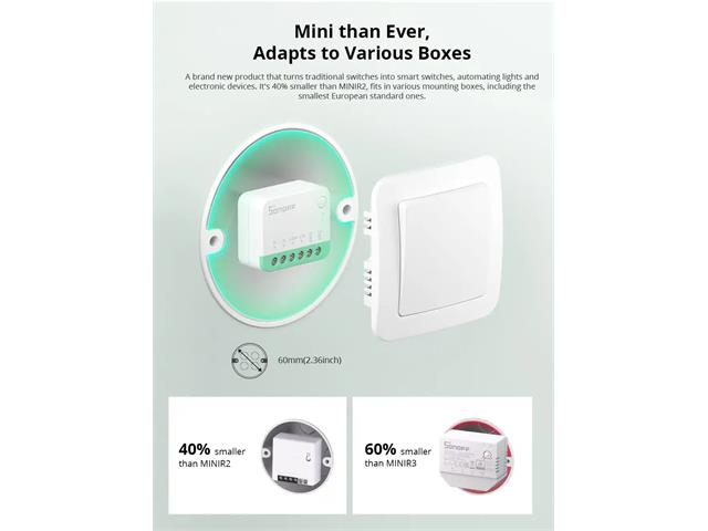 SONOFF MINI R4M SMART SWITCH - Home Automation - 6920075740516