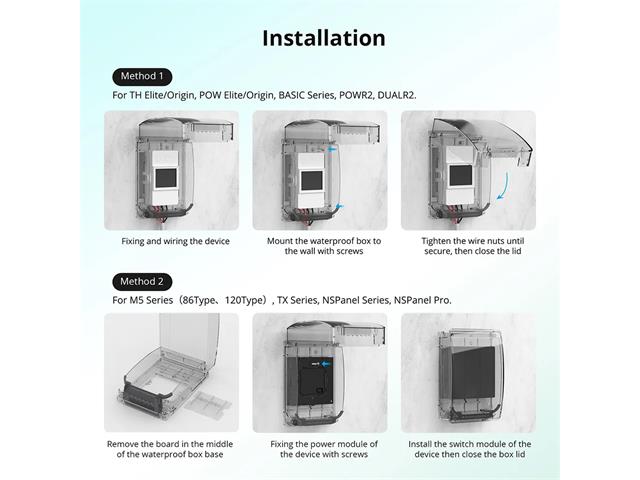 SONOFF W/PROOF ENCLOSURE R2 - Home Automation - 6920075778144