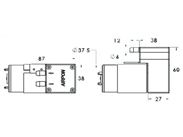 SPF VACUUM PUMP 12V 16IN HG - Motors, Motor Drivers & Controllers -