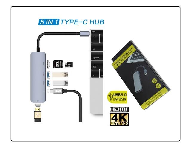 TYPE-C TO 2XUSB3.0+SD/TF +HDMI - USB Hubs, Adaptors, & Extenders -