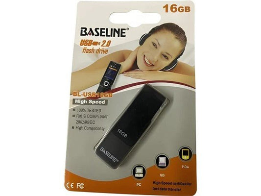 USB FLASH DRIVE 16GB (BASELINE) - Hard Drives & Storage Devices - 6954273656874