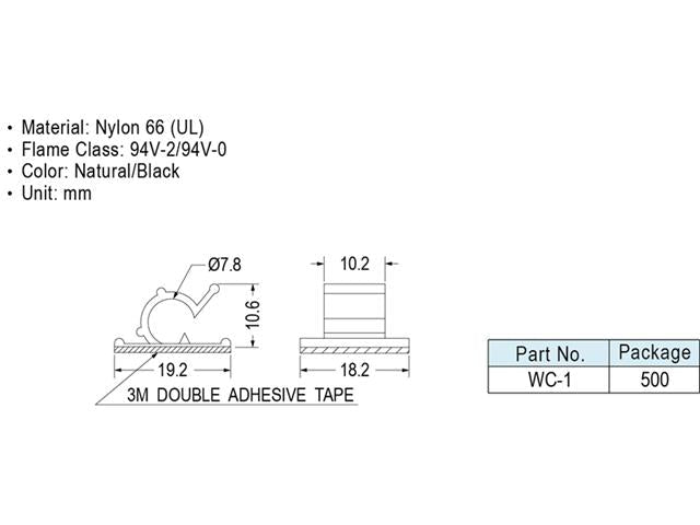 WC-1 - Cable Fasteners & Fixings -