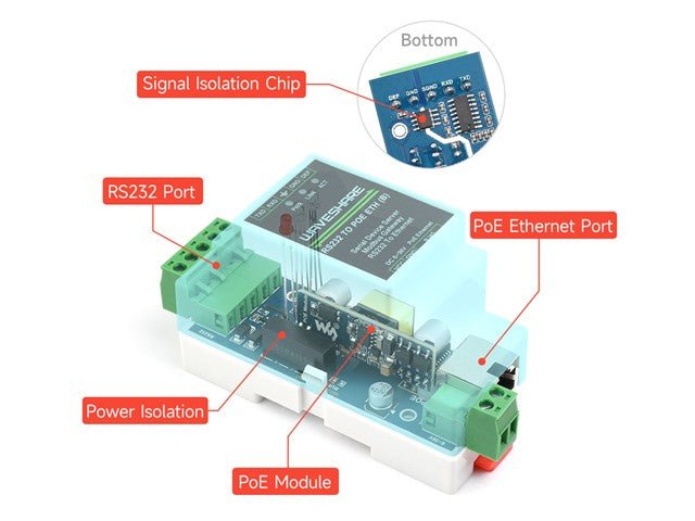 WVS RS232 TO RJ45 ETHERNET POE - Communications - 
