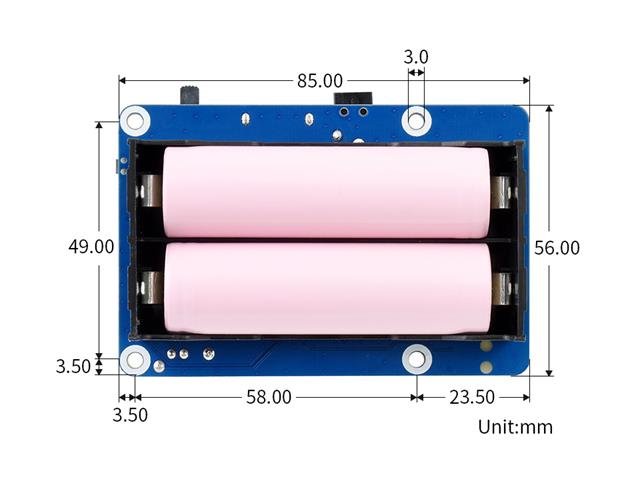 WVS UPS HAT FOR RASP PI - 5V/5A - Breakout boards / Shields / Modules - 