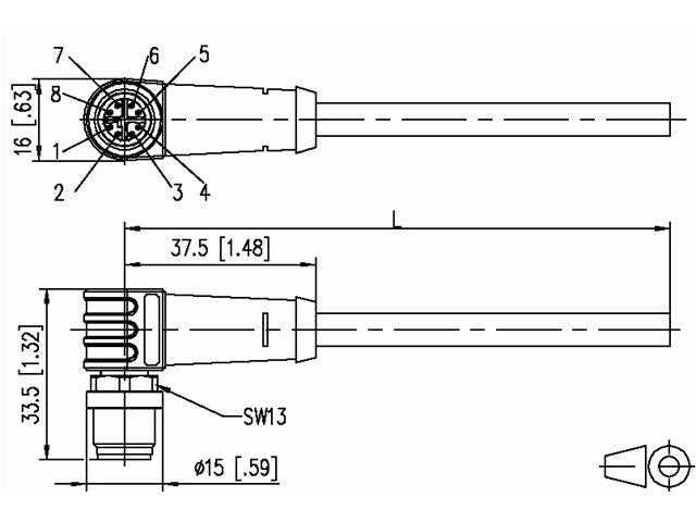 XY - 0985 - 342 - 102/3 M - Actuator/Sensor Cable - 