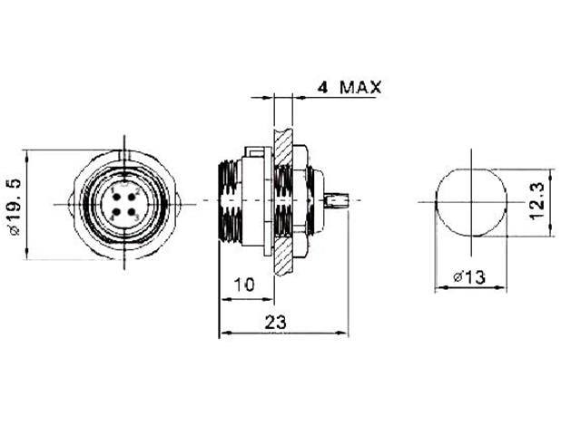 XY - CC132 - 4P - Circular Connectors - 