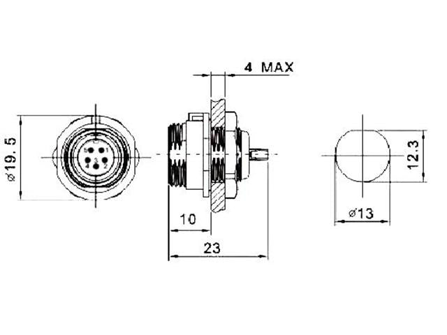 XY - CC132 - 5P - Circular Connectors - 