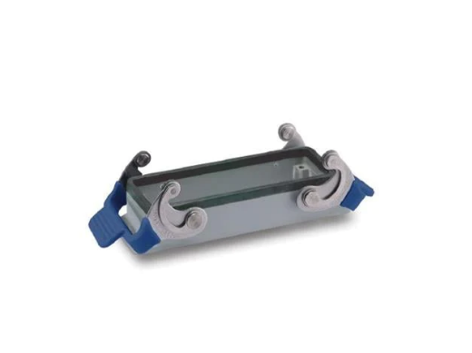 H24B-BK-2L/SC - Bulkhead Housing Metal w/2 Locking Lever Top Entry For "24B" Ser. IP65