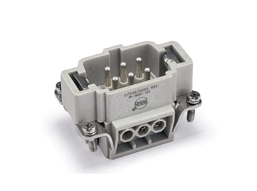 Series 6E Insert 6P+E - Size 6B - Male Screw Termination w/Wire Protection 16A/500V