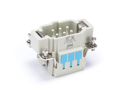 HAN ES 6P Male Heavy Duty Power Connector with Cage-Clamp Termination