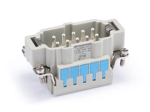 HE-010-MS B - Heavy Duty Power Connectors HAN ES 10P MALE CAGE-CLAMP TERM