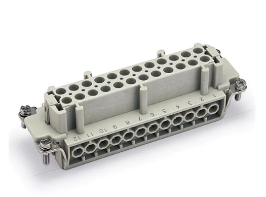 HE-024-F - Heavy Duty Power Connectors HAN E 24P F SCREW SCREW TERMINATION