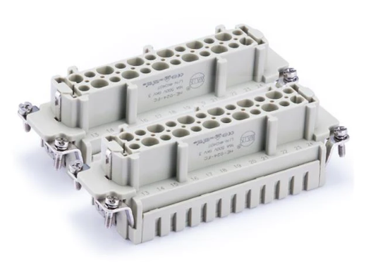 HE-024-FC(25-48) - 24-Position Female Insert with Crimp Termination (Size 24 B)