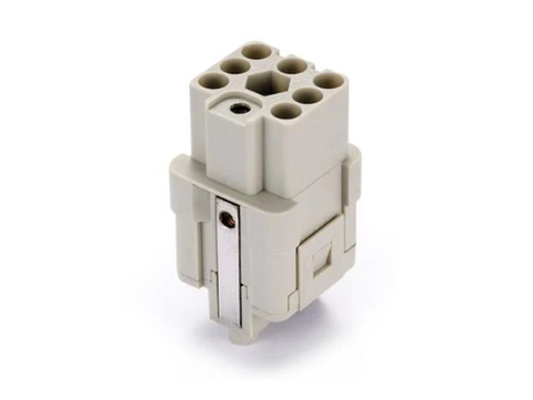 HQ-007/0-FC - 7P+E Female Crimp Insert, Q7/0 Series, 10A/400V